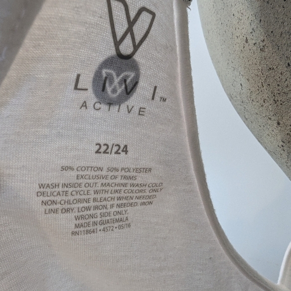 Livi Active glam rock active strappy tank Size 22/24 - Picture 7 of 11